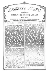 Chambers's Journal of Popular Literature, Science, and Art, fifth series, no. 120, vol. III, April 17, 1886 — Various cover