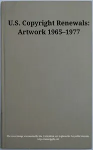 U.S. copyright renewals: artwork 1965-1977 cover