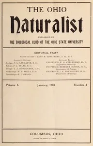 The Ohio naturalist, Vol. 1, No. 3, January, 1901 — Ohio State University. Biological Club cover