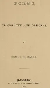 Poems, translated and original — E. F. (Elizabeth Fries) Ellet cover