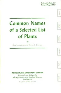 Common names of a selected list of plants — Kling L. Anderson cover