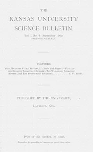 The Kansas University science bulletin, Vol. I, No. 7,  September 1902 — Anonymous cover