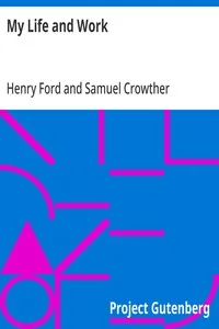 My Life and Work — Henry Ford cover