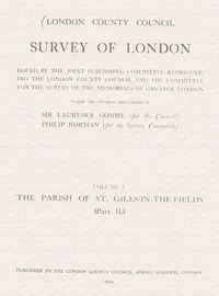 Survey of London, Volume 05 (of 14), the parish of St. Giles-in-the-Fields, part 2 — George Laurence Gomme cover