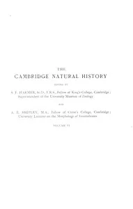 The Cambridge natural history, Vol. 06 (of 10) — David Sharp cover