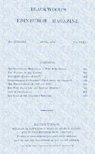 Blackwood's Edinburgh magazine, Vol. 75, No. 462, April 1854 — Various cover