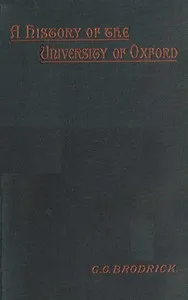 A history of the University of Oxford cover