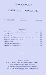 Blackwood's Edinburgh magazine, Vol. 71, No. 439, May, 1852 — Various cover