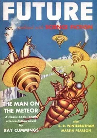 The man on the meteor — Ray Cummings cover