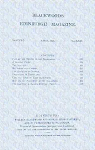 Blackwood's Edinburgh Magazine, Vol. 63, No. 390, April, 1848 — Various cover