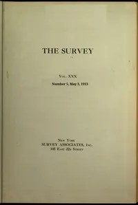The Survey, Volume 30, Number 5, May 3, 1913 — Various cover