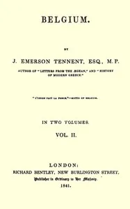 Belgium, Vol. 2 (of 2) — James Emerson, Sir Tennent cover