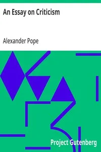 An Essay on Criticism — Alexander Pope cover