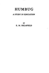 Humbug : $b a study in education — E. M. Delafield cover