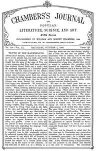 Chambers's journal of popular literature, science, and art, fifth series, no. 144, vol. III, October 2, 1886 — Various cover