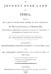 A journey over land to India — Donald Campbell cover
