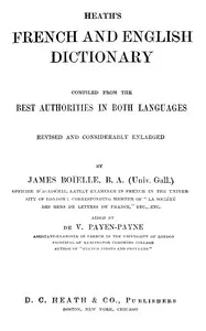 Heath's French and English dictionary — Jean Louis de Lolme cover