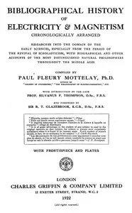 Bibliographical history of electricity & magnetism, chronologically arranged — Anonymous cover