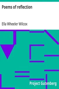 Poems of reflection — Ella Wheeler Wilcox cover