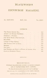 Blackwood's Edinburgh Magazine, Vol. 75, No. 463, May, 1854 — Various cover