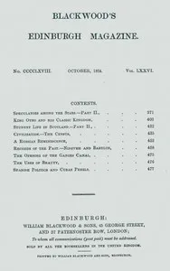 Blackwood's Edinburgh Magazine, Vol. 76, No. 468, October, 1854 — Various cover