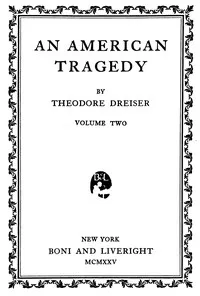 An American tragedy, v. 2 — Theodore Dreiser cover