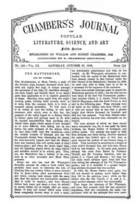 Chambers's Journal of Popular Literature, Science, and Art, Fifth Series, No. 148, Vol. III, October 30, 1886 — Various cover