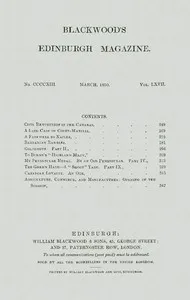 Blackwood's Edinburgh Magazine, Vol. 67, No. 413, March, 1850 — Various cover