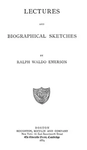 Lectures and biographical sketches cover
