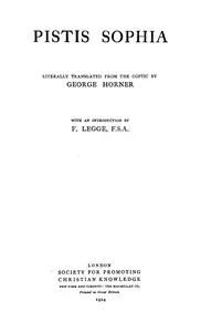 Pistis Sophia — Anonymous cover