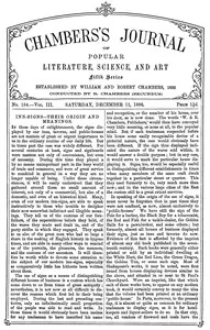 Chambers's Journal of Popular Literature, Science, and Art, fifth series, no. 154, vol. III, December 11, 1886 — Various cover