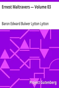 Ernest Maltravers — Volume 03 — Edward Bulwer Lytton, Baron Lytton cover
