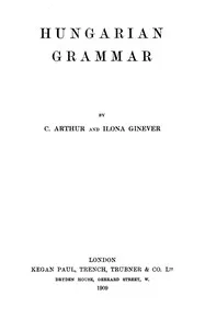 Hungarian grammar — Charles Arthur Ginever cover