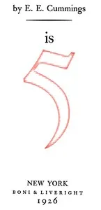 Is 5 — E. E. (Edward Estlin) Cummings cover