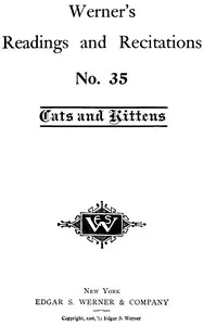 Cats and kittens — Anonymous cover