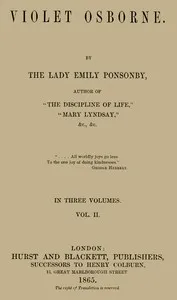Violet Osborne, Volume 2 (of 3) — Emily, Lady Ponsonby cover