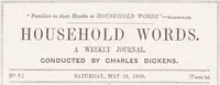 Household words, No. 8, May 18, 1850: A weekly journal — Anonymous cover