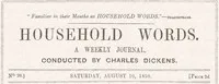 Household words, No. 20, August 10, 1850: A weekly journal — Anonymous cover