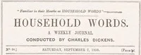 Household words, No. 24, September 7, 1850 : $b A weekly journal — Anonymous cover