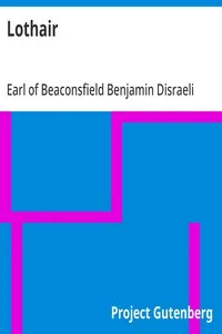 Lothair — Benjamin, Earl of Beaconsfield Disraeli cover