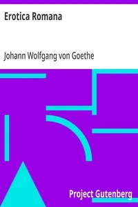 Erotica Romana — Johann Wolfgang von Goethe cover