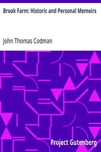 Brook Farm: Historic and Personal Memoirs — John Thomas Codman cover