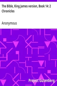 The Bible, King James version, Book 14: 2 Chronicles — Anonymous cover
