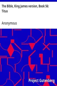 The Bible, King James version, Book 56: Titus — Anonymous cover