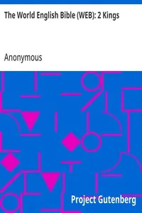 The World English Bible (WEB): 2 Kings — Anonymous cover