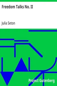 Freedom Talks No. II — Julia Seton cover