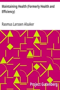 Maintaining Health (Formerly Health and Efficiency) — Rasmus Larssen Alsaker cover