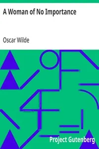 A Woman of No Importance — Oscar Wilde cover