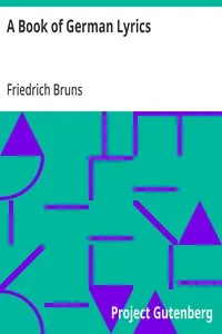 A Book of German Lyrics — Anonymous cover