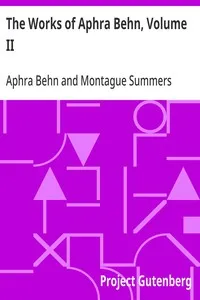 The Works of Aphra Behn, Volume II — Aphra Behn cover